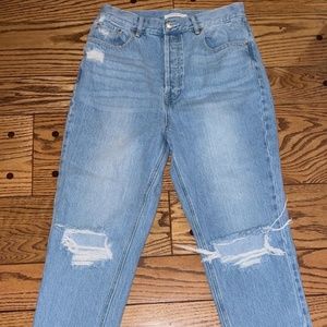 high rise 90's skater jean
